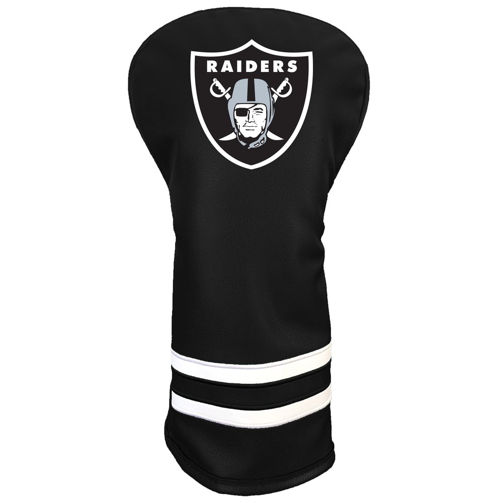 Team Golf NFL LAS Vegas Raiders Vintage Driver Headcover - Printed Team Golf NFL Vintage Driver Golf Club Headcover, Form Fitting Design, Retro Design with Fleece Lining for Extra Club Protection