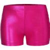 Jhaoyu Girls Ballet Dance Shorts Metallic Glitter Gymnastics Yoga Sports Athletic Shorts Running Workout Bottoms Swim Trunks Hot Pink 5-6 Years view 1