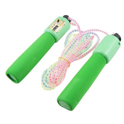 Ruilogod 2.75 M 9ft Length Green Plastic Foam Grip Counter Jumping Rope (id: 219 cee 1a9 902 33e