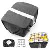 ANZOME Bike Basket Liner & Waterproof Rain Cover (2-in-1), Bicycle Basket Insert with Reflective Strip & Adjustable Cargo Net (12" Stretches to 24") - Fits Most Front/Rear Baskets view 1