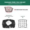 ANZOME Bike Basket Liner & Waterproof Rain Cover (2-in-1), Bicycle Basket Insert with Reflective Strip & Adjustable Cargo Net (12" Stretches to 24") - Fits Most Front/Rear Baskets view 2