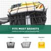 ANZOME Bike Basket Liner & Waterproof Rain Cover (2-in-1), Bicycle Basket Insert with Reflective Strip & Adjustable Cargo Net (12" Stretches to 24") - Fits Most Front/Rear Baskets view 3