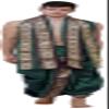 Ready to Wear Dhoti and Angavastram Set with Meenakari Woven Golden Border - Art Silk - Color Bottle Green view 1