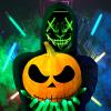 Max Fun Halloween Mask Glowing Gloves for Halloween Costume Cosplay Party Led Light Up Scary Masks for Halloween Party (Green) view 3
