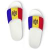 Slippers for Women and Men Moldova Flag Bedroom Shower Comfortable and Lightweight Sandals Indoor Outdoor Summer Slippers White-Style 45300mm view 1