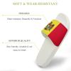 Slippers for Women and Men Moldova Flag Bedroom Shower Comfortable and Lightweight Sandals Indoor Outdoor Summer Slippers White-Style 45300mm view 2