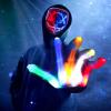 Max Fun Halloween Mask Glowing Gloves for Halloween Costume Cosplay Led Light Up Scary Masks with 3 Lighting Modes Cosplay Lighted Face Masks for Halloween Parties Masquerade Party (Red & Blue) view 2