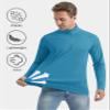 CRYSULLY Running Shirts for Men Hiking Sun Shirt Man Tees Pullover Fishing Lightweight Breathable Tops Blue Green L view 4