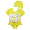 IBTOM CASTLE Kids Baby One Piece Swimsuit Toddler Swimsuit with 8 Removable Buoyancy Sticks Swim Vest Swimwear Bathing Suit for Boys and Girls Yellow - Duck 2-3T view 1