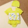 IBTOM CASTLE Kids Baby One Piece Swimsuit Toddler Swimsuit with 8 Removable Buoyancy Sticks Swim Vest Swimwear Bathing Suit for Boys and Girls Yellow - Duck 2-3T view 4