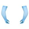 Hedmy Men's Semi Sheer Glossy Long Tulle Gloves Elbow Length Opera Party Armsleeve Arthritis Gloves Blue One Size view 3