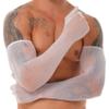 Hedmy Men's Semi Sheer Glossy Long Tulle Gloves Elbow Length Opera Party Armsleeve Arthritis Gloves White One Size view 2