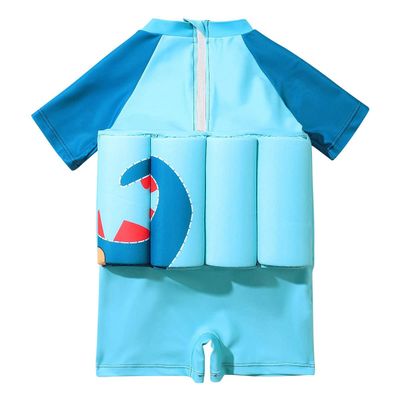 IBTOM CASTLE Toddler Swimsuit Short Sleeve One-Piece Swim Vest Baby Swimwear for Girls Boys Bathing Suit Blue - Short Sleeve 2-3T