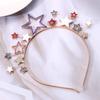 NVENF 4th of July Patriotic Headband Rhinestone American Flag Star Hairband for Women Independence Day Costume Party Headwear view 3