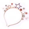 NVENF 4th of July Patriotic Headband Rhinestone American Flag Star Hairband for Women Independence Day Costume Party Headwear view 4