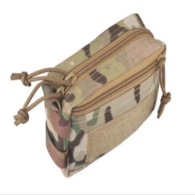 Tactical Plug-in Debris Waist Bag Molle Military Combat Pouch (Black)