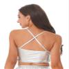 CHICTRY Women's Belly Dance Costume Sequin Shiny Bra Tassel Top Chacha Tango Dancewear Camisole Tops Silver X-Large view 4