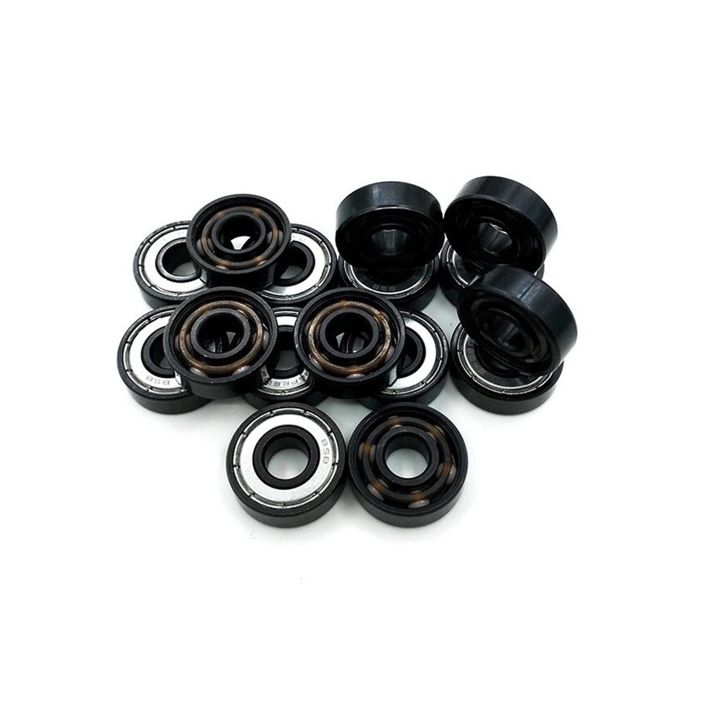 SUOFEILAIMU 16pcs Bearing 608z Zro2 Speed Bearing 608 Inline Roller Skates Bearing 8mm Skateboard Bearing Longboard Part Scooter (Color : 16pcs with Iron Box)