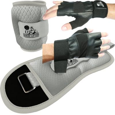 Ankle Wrist Weights Two 5 lbs Bundle with Gym Gloves Small
