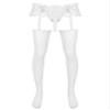 Sxiwei Men Sissy Lace Ruffled Pouch Panties Skirted Thong Underwear Pantyhose Stocking Crossdress Lingerie Type D One Size view 1