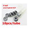 SUOFEILAIMU 627RS Zro2 5 Balls Bearings 7x7x22mm Upgrade Ceramic Quad Skates Ball Bearing for Artistic Roller Quad Hockey Skate 627 (Color : 10 pcs 5 Balls Zro2) view 2
