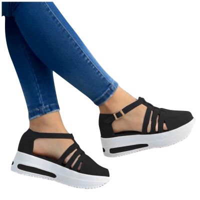 Generic Women's Diabetic Breathable Chunky Sneakers Work Shoes Office Women's Sneakers Black 8" Size 8 (US), 24.78cm/9.8" (foot length), 9-9.5cm/3.5-3.7" width), 32 (Chinese size)