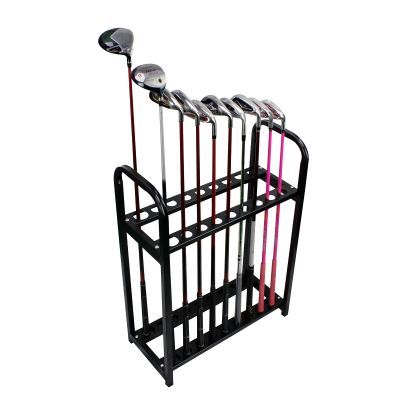 Fetcoi Golf Putter Stand, 18-Putter Rack, Black Steel, Organizer for Golf Club Set Storage