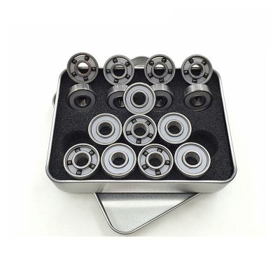 SUOFEILAIMU 16pcs 608 Si3n4 Ceramic Bearing 5 Balls Professional Inline Skates Skateboard Bearing 8mm Scooter Bearings 608