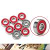 SUOFEILAIMU 8pcs 608RS Skateboard Longboard Bearing ABEC-9 Double Rocker Board Wheels Bearing 608rs Red Skateboarding Bearings (Color : 608 rs ABEC 9) view 3