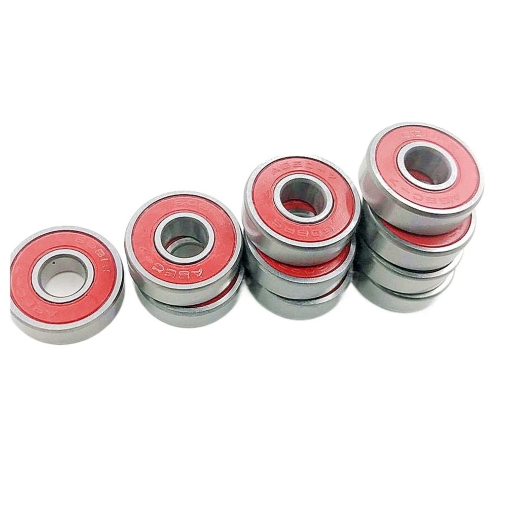 SUOFEILAIMU 608-2RS Red Skates Bearing 608 Skateboard Long Board Bearings for Skateboard Scooter Wheels 3D Printer 608 Bearings (Color : 10pcs 608 2rs ABEC-7)