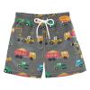 Aflyko Boys' Board Shorts Construction Truck Digger Swim Trunk Beach Swimwear 4T view 1