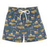 Aflyko Boys' Board Shorts Construction Truck Building Swim Trunk Beach Swimwear 4T view 1