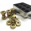 SUOFEILAIMU 16pcs 608zz Gold Bearing Skateboard Bearing 8mm Tatinium Inline Skates Bearings 608z Scooter Artistic Skates Bearings (Color : 16pcs 608zz Gold) view 2