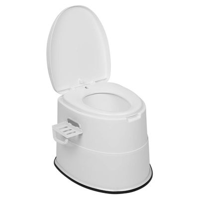 Outvita Portable Toilet, Outdoor Lightweight Porta Potty with Detachable Inner Bucket Removable Toilet Paper Holder for Camping Boat RV Hiking Living Room (White)