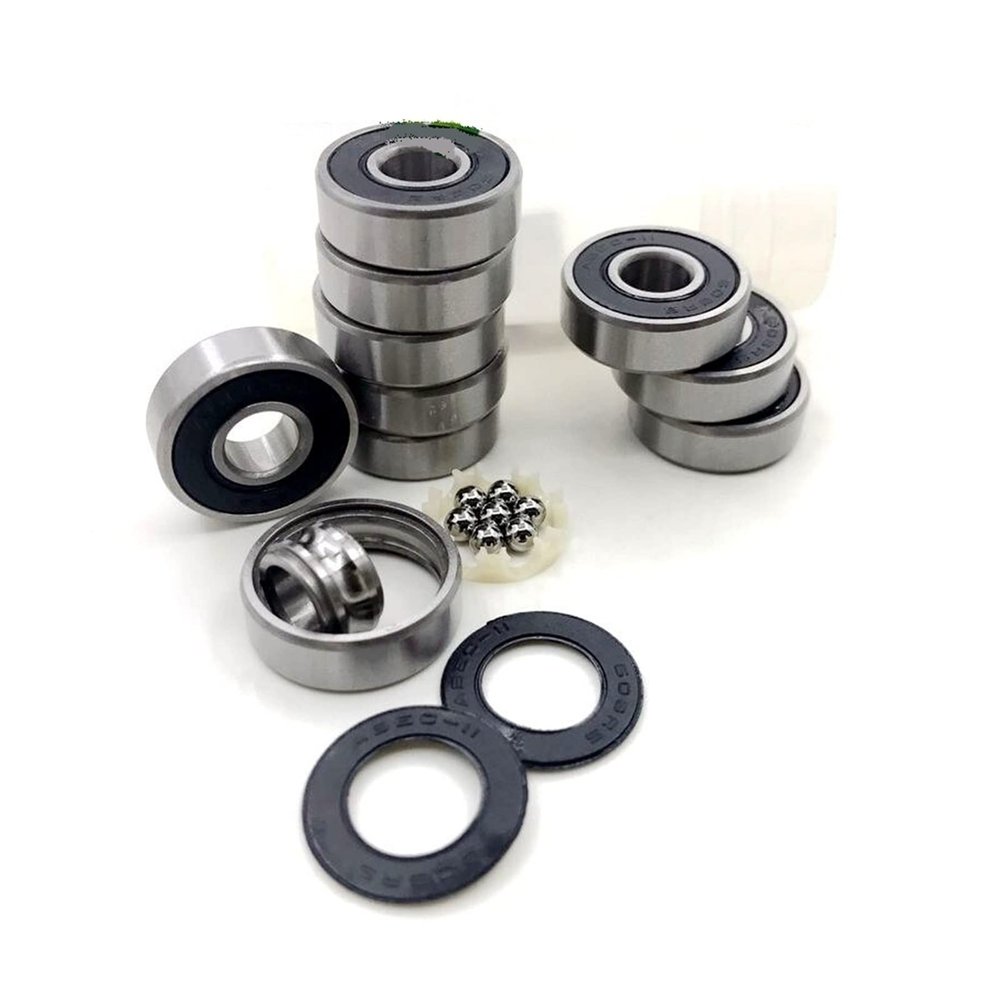 SUOFEILAIMU 6082RS Scooter Skateboard Roller Skates Bearings 608zz Fidget Spinner Longboard 3D Printer Bearing (Color : 10pcs Gcr15 Black)