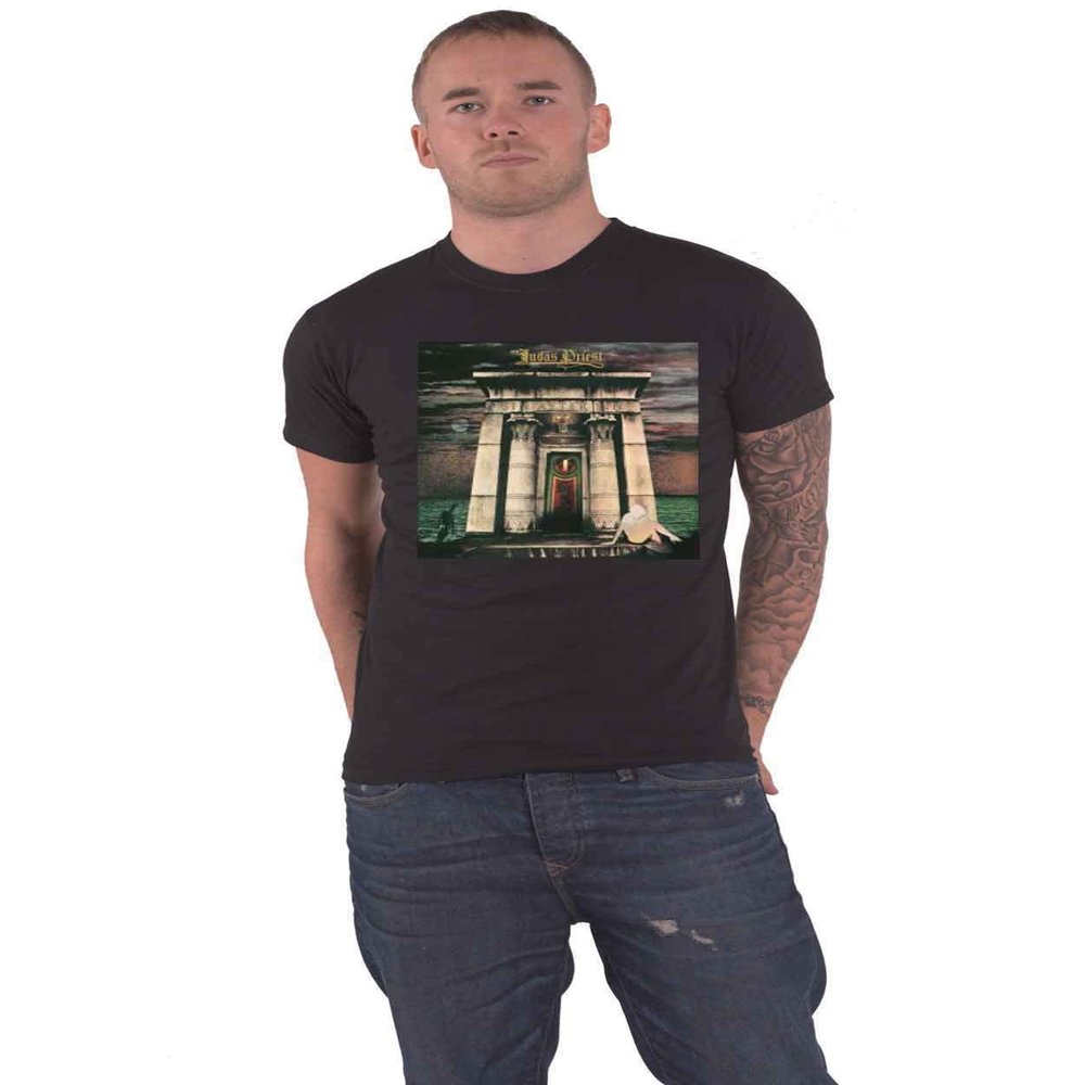 Rock Off Judas Priest 'Sin After Sin Album Cover' (Black) T-Shirt (Large)