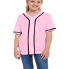 ACEFAST INC Kids Baseball Jersey Button Blank Softball Team Uniform Girls Boys Hip Hop T-Shirt Solid Color Sweatshirt view 1
