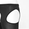 LiiYii Men's Mid Hollow Out Underwear Pants Long Thermal Bottoms Leggings Slim Fitted Sport Tights Black One Size view 4