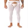 Zaldita Men's Compression Pants Transparent Sports Yoga Leggings Workout Tights Sheer Hot Pants White One Size view 1