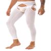 Zaldita Men's Compression Pants Transparent Sports Yoga Leggings Workout Tights Sheer Hot Pants White One Size view 3