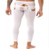 Zaldita Men's Compression Pants Transparent Sports Yoga Leggings Workout Tights Sheer Hot Pants White One Size view 4