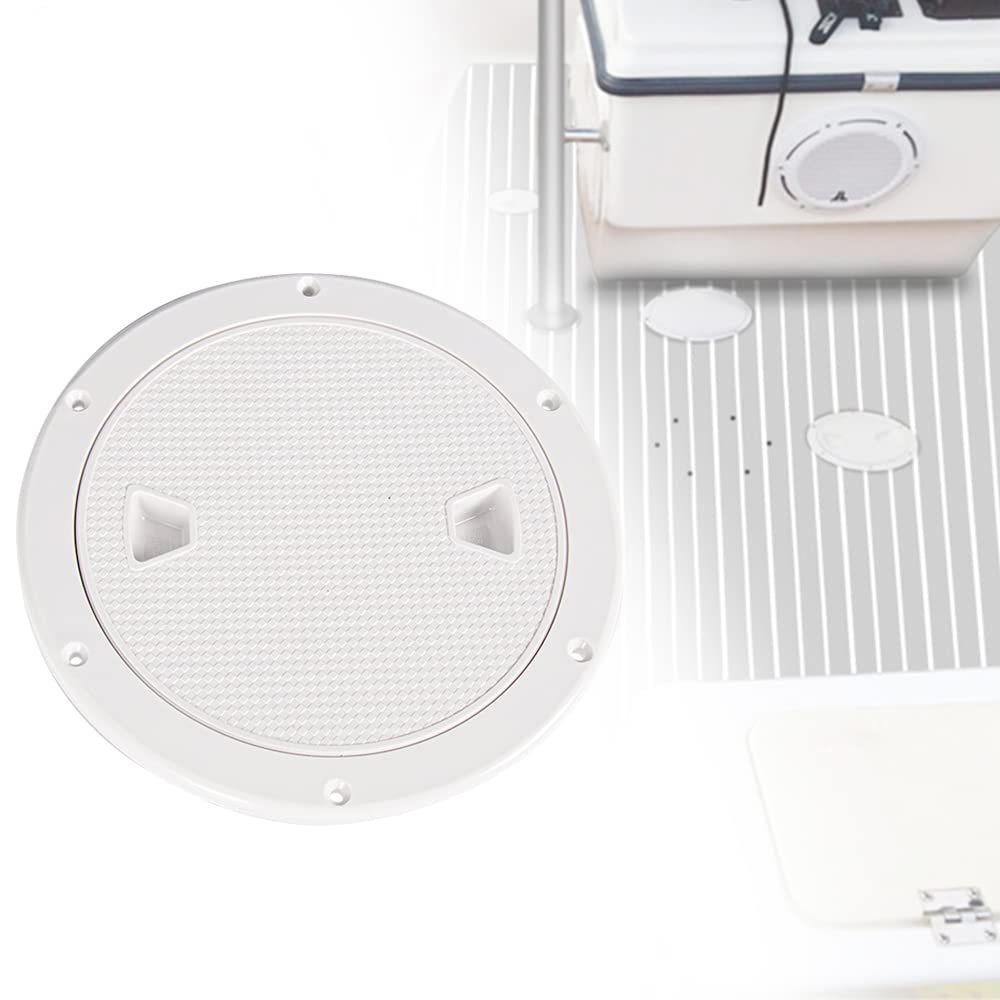 asdmm Boat Inspection Deck Plate Hatch for Kayak Yacht Sailing Circular Seals Accessories, with Detachable Cover, Non Slip (6)