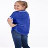 ACEFAST INC Kids Baseball Jersey Button Blank Softball Team Uniform Girls Boys Hip Hop T-Shirt Solid Color Sweatshirt Blue view 3