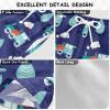 Aflyko Boys' Board Shorts Blue Steam Train Leaves Toddler Swim Trunk Beach Swimwear view 4