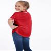 ACEFAST INC Kids Baseball Jersey Button Blank Softball Team Uniform Girls Boys Hip Hop T-Shirt Solid Color Sweatshirt Red view 3