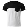 QWENTMTNTY Summer T Shirts for Men Short Sleeve Regular Fit Crew Neck Pocket Tee Shirts Casual Contrast Color Athletic Tees Black view 3