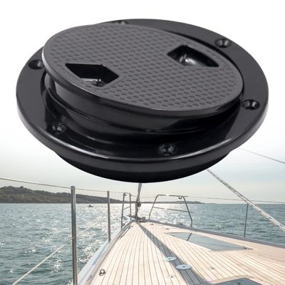 asdmm Boat Inspection Deck Plate Hatch for Kayak Yacht Sailing Circular Seals Accessories, with Detachable Cover, Non Slip (6")