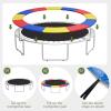 Goplus Trampoline Replacement Pad, 16 15 14 12 10 8FT Spring Cover, No Holes for Poles, Water-Resistant Universal Round Trampoline Accessories Safety Pad (Without Opening Design, Multicolor, 10 FT) view 3