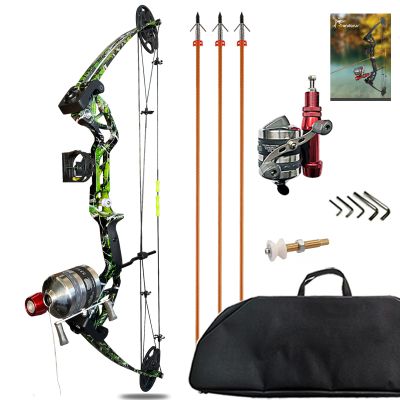Lanneret Bowfishing Bow Kit with Arrow 15-45 LBS Shoot Right Handed Draw Length 18"~29.5" Fully Adjustable 2025 New Complete Compound Bow Fishing Kit