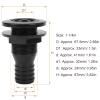 Acouto Thru Hull Fittings for Boats, 11/4in Thru Hull Fitting for Boats ABS Plastic Thru Hull Connection Pipe Fitting for Onboard Plumbing System view 2